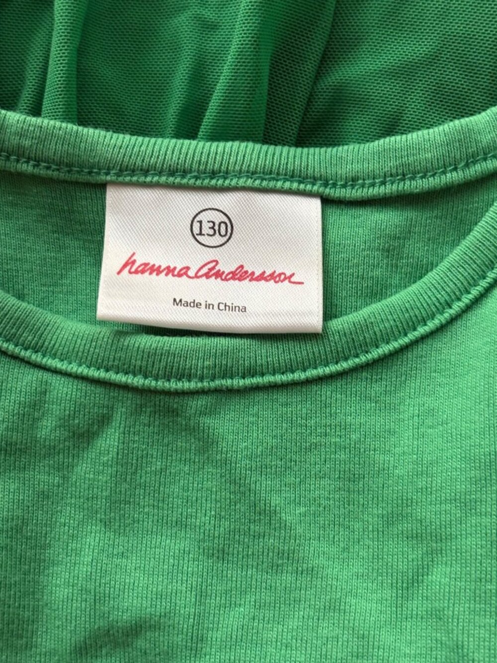 Hanna Andersson Green Girls Tiered Tank Dress With Sparkle Waistband Size 130 - Picture 2 of 9